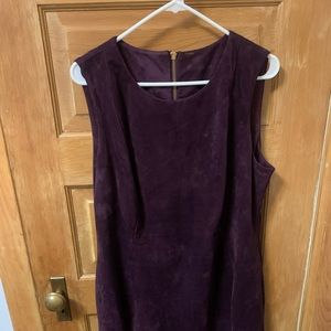 Calvin Klein Purple Suede Dress
